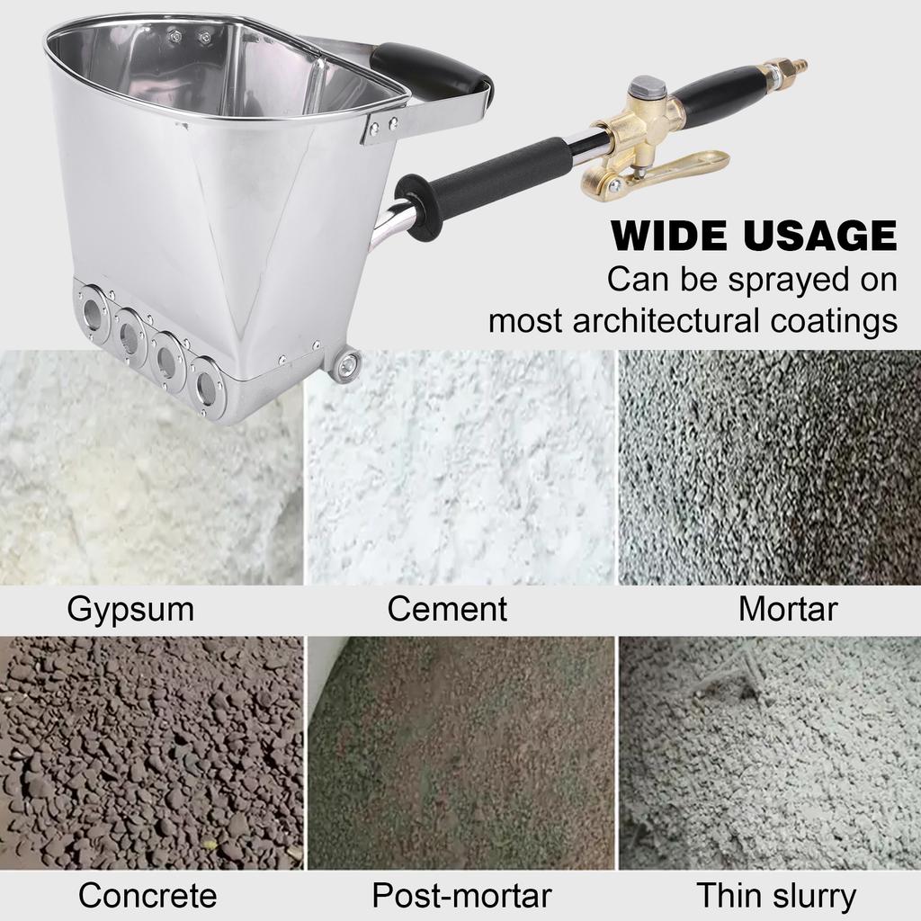 4-Düsiger Beton Stuck Putz Sprayer Wandzement Spritzpistole Wand Sprayer für Wandmalerei