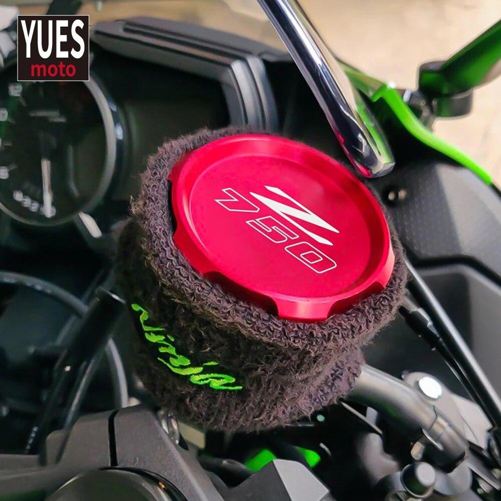 Motorcycle Accessories Red Front Rear Fluid Cylinder Master Reservoir Cover For Kawasaki Z750 Z 750 2007-2012 2008 2010 2011