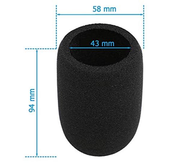 Audio Technica Audio Technica ATR2500 AT2035 AT2050 AT4040 Microphone Foam Cover Windscreen Filter Black