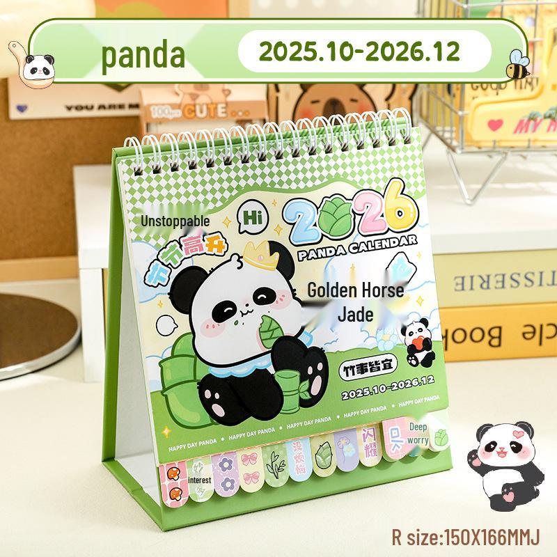 2026 Cartoon Desk Calendar: Cute Creative Desk Ornament with Index for Self-Discipline Check-in - Enterprise Special Edition