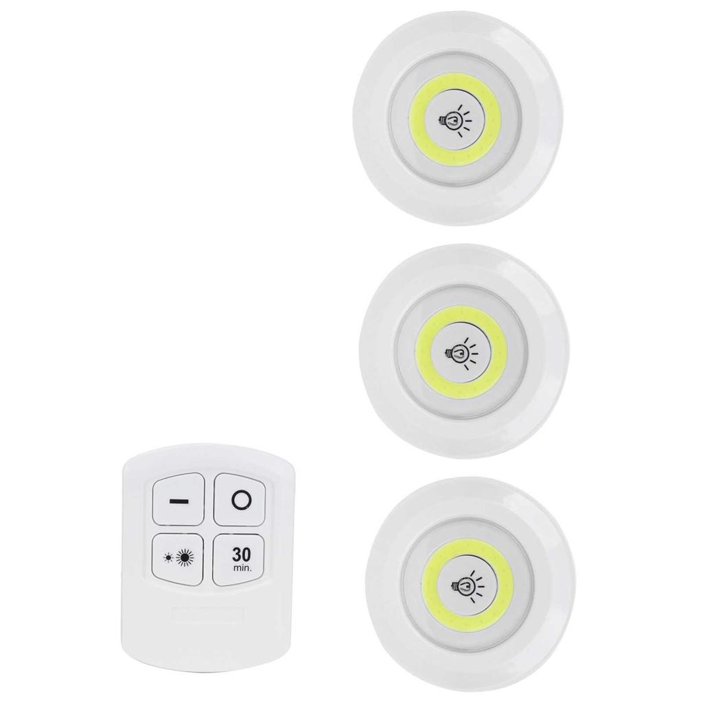 3Pcs COB Night Light Remote Control Timing Dimming Night Lamp Bedroom Wardrobe Bedside Light