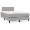Maison Exclusive - Sommier à lattes de lit avec matelas Gris clair 120x200cm Tissu