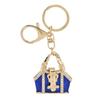 Women Keychain Diamante Handbag Personalised Keyrings for Women Girls Car Key Ring Crafts BagsBlue