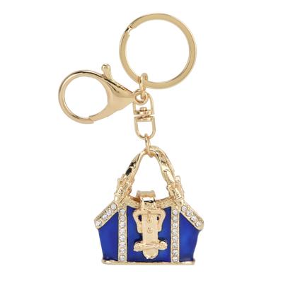 Damen Schlüsselanhänger Diamant Handtasche Personalisierte Schlüsselanhänger für Frauen Mädchen Autoschlüsselanhänger Handwerk TaschenBlau