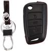 core OBJ Leather Key Cover for Volkswagen Red Stitch for Golf7 GTI / Golf7