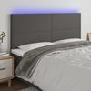 VidaXL LED Headboard Bedroom Furniture Double Bed Accessory Head of Bed Frame Interior Grey 3122256