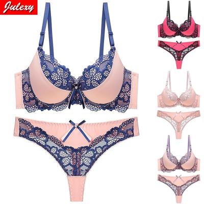 Conjunto de sutiã ABC Cup Push Up Sexy Conjunto de sutiã de renda Conjunto de sutiã feminino conjunto de tanga