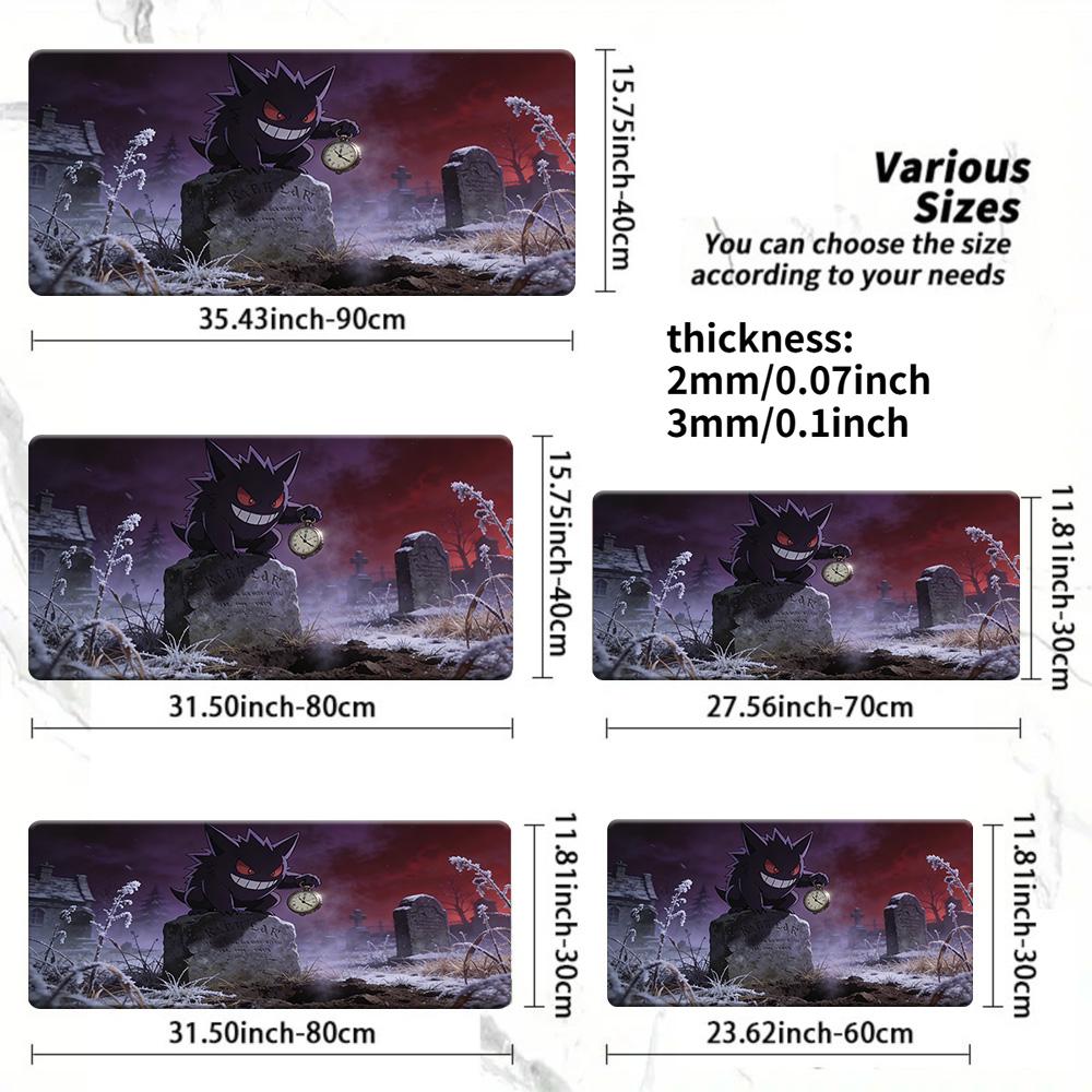 Glitch Style Ash Pikachu Gaming Mouse Pad NonSlip Desk Mat 30x80x0.2cm