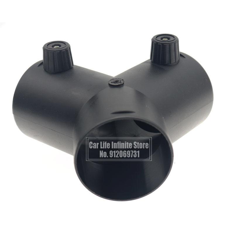 60mm Y Branch Car Heater Air Vent Ducting Heater Exhaust Connector w/Regulating Valve Flap For Webasto Diesel Parking Heater