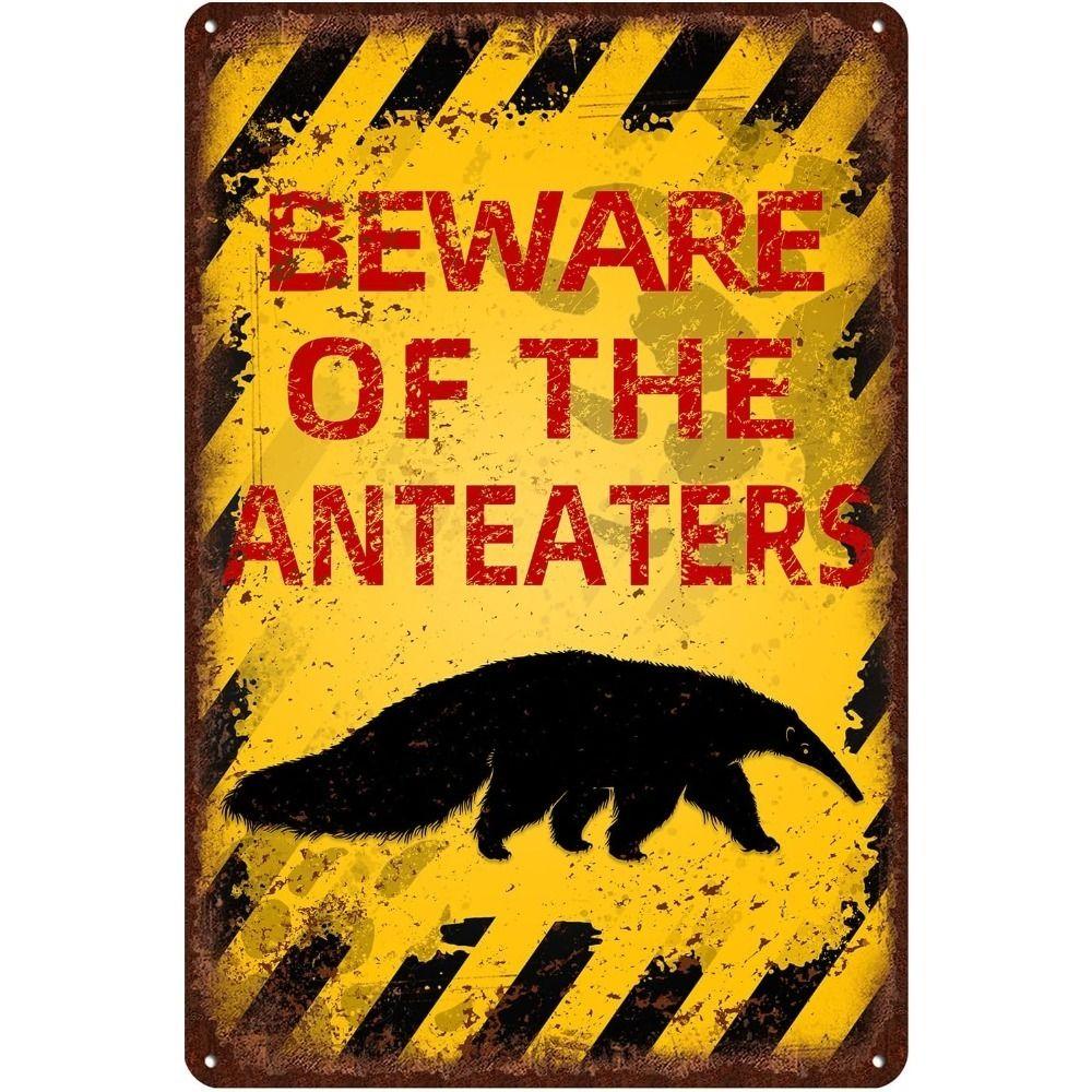 Beware of Animal Silhouette Aluminum Signs Metal Warning Plates