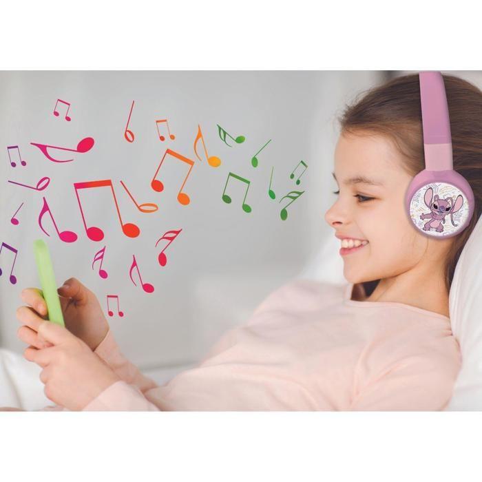 Pohodlná a skládací sluchátka 2 v 1 Bluetooth® a drátová pro děti s omezením zvuku – Angel
