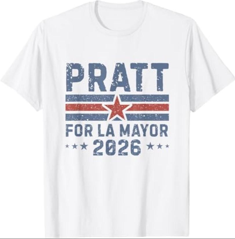 Pratt for Mayor of Los Angeles 2026 - Vintage T-Shirt S разноцветный