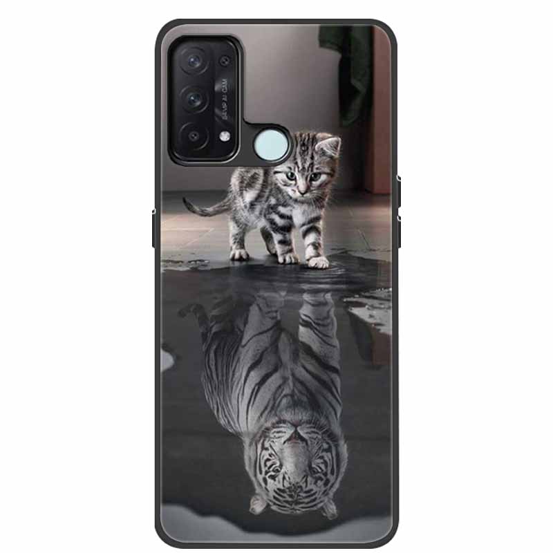 For Oppo Reno5 A 5G Case 6.5'' Silicone Cute Cats Soft TPU Phone Cases for Oppo Reno 5A 5G Protective Back Cover Reno5A 5 A Cool