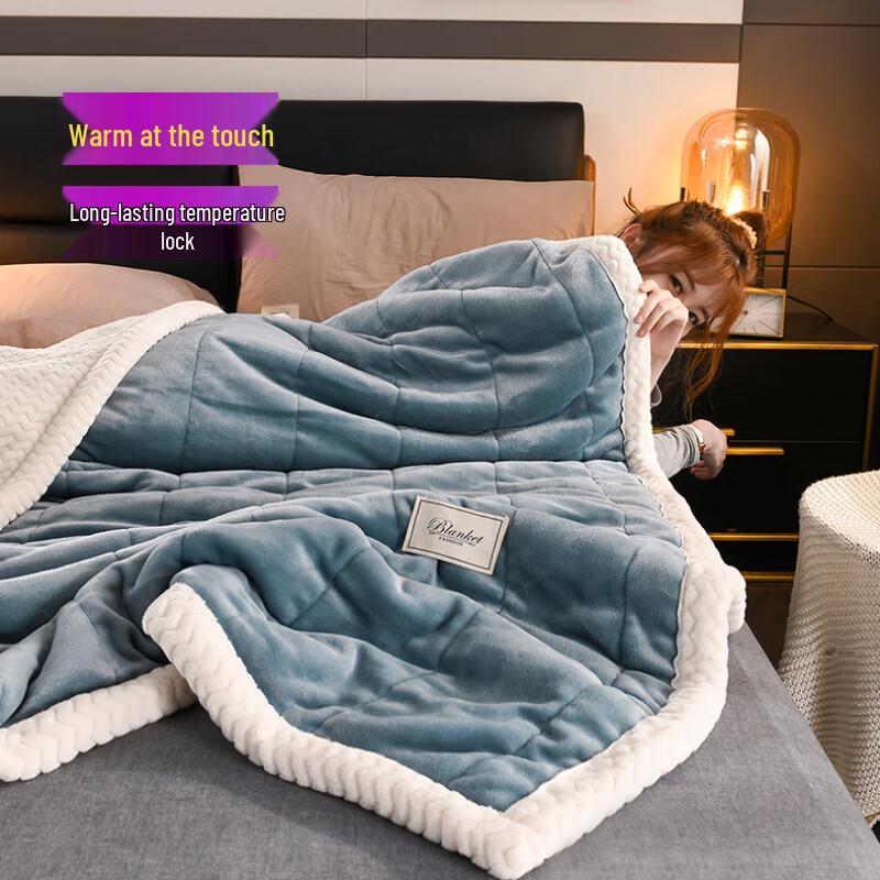 LISM Milk Velvet Quilted Blanket