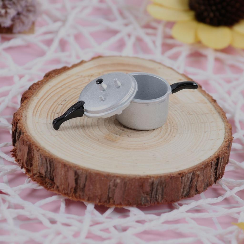 1PC Cooking Utensil Pressure Cooker Autoclave Simulation Kitchen Tools 1:12 Scale Dollhouse Miniature Kitchen