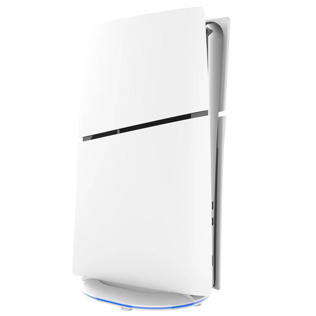 Stojak do gry na PS5 Slim Kompatybilny z Edycją Cyfrową i z Napędem, Łatwy Montaż, Antypoślizgowa Podstawa dla Bezpiecznego Stabilnego Ustawienia