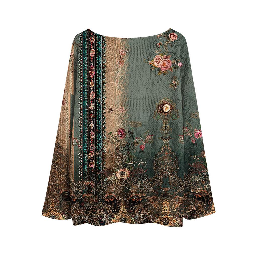 Women's Round Neck Lightweight Sweater Casual Long Sleeve Knit Pullover