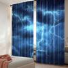 2Pcs Curtain Dark Clouds In The Sky Heavy Rain Thunder And Lightning Curtain Suitable For Living Room Bedroom Kitchen And