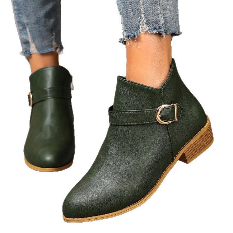 Large Size Martin Boots Women's Autumn and Winter Chelsea Boots Women's Side Zipper Cotton Shoes Women's