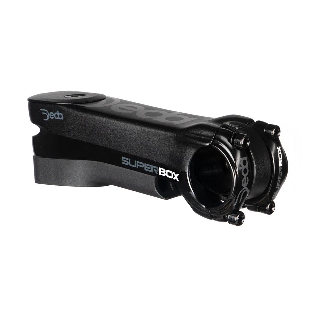 Představec DEDA SUPERBOX POB DCR 82 stupňů 32 mm s leštěným černým povrchem, úhel 31,7/110 (47mm horní kryt) Barva