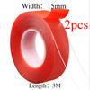 2pc Ultra Thin Transparent Red Film Double Sided Tape With HighTemperature Resistance No Marks Waterproof Adhesion Strong Adhes