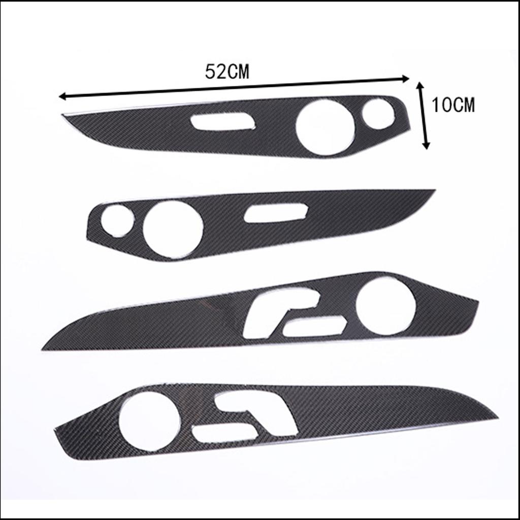 For Mercedes-Benz C-Class GLC W205 C180 2014-2020 Car Interior Doors Decoration Panel Cover Trim Soft Carbon Fiber Accessories