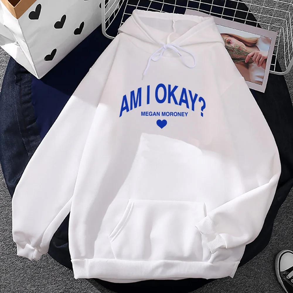 Megan Moroney Am I Okay Hoodies Long Sleeve Casual Men Hooded Sweatshirts Album Graphic Pullovers Streetwear Hoodie