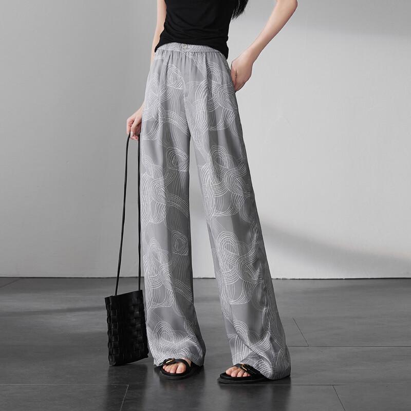 SOFSIL Women s Relaxed Fit Printed Wide-Leg Pants 30/XXL