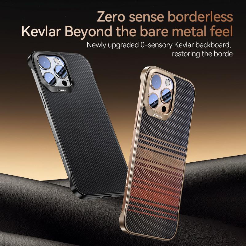 Husă din fibră de carbon pentru iPhone 16 15 14 13 Pro Max Ultrathin 0.3mm Grosime Fără Ramă Acoperire Disipare Căldură Carcasă de Lux