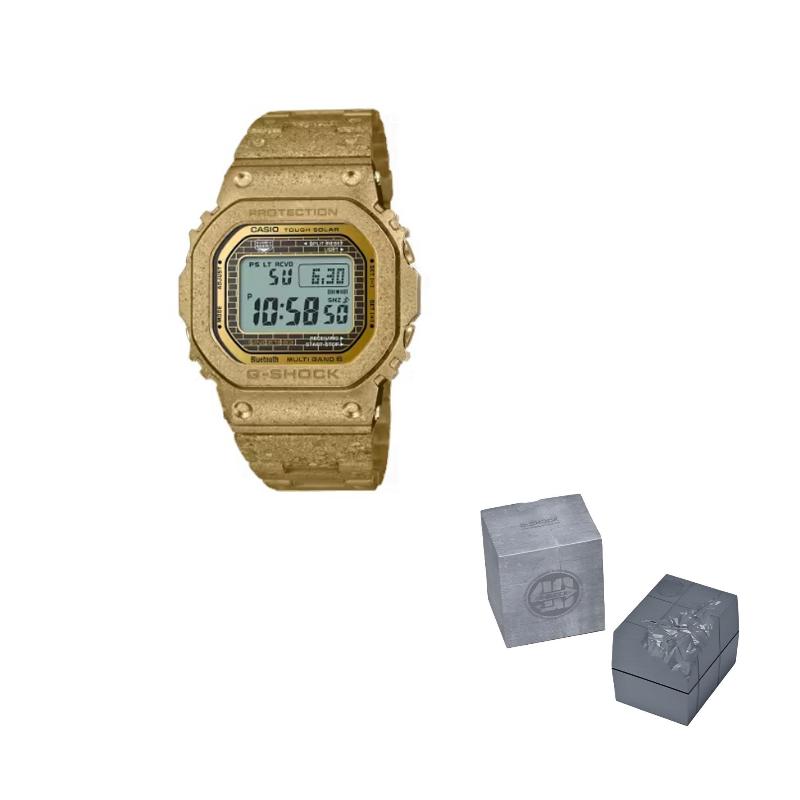 

Casio all-metal series-B5000 square plate digital display recrystallized deep solidification anniversary logo solar quartz movement GMW-B5000PG-9JR золотий