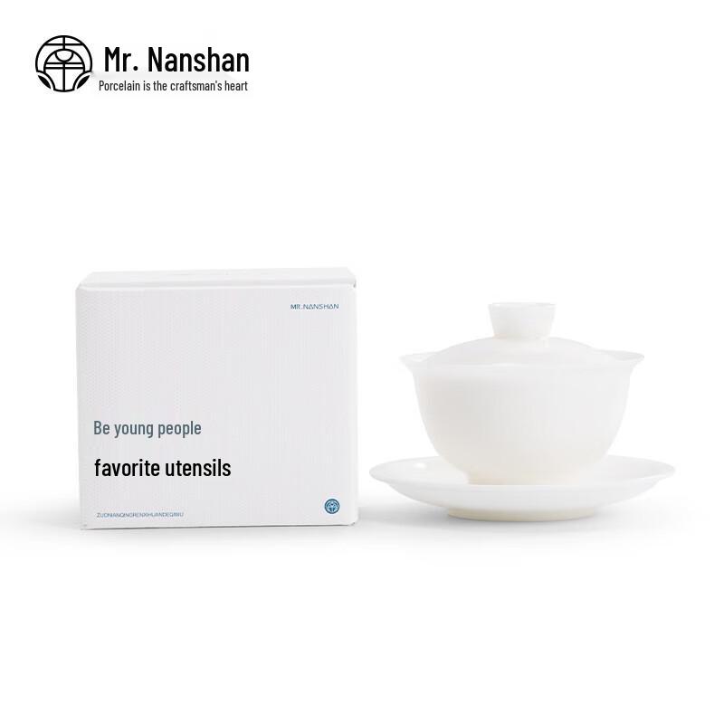 Nanshan White Porcelain Sancai Gaiwan