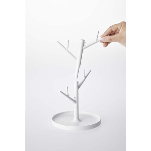 Yamazaki Glass Stand Branch White 7988