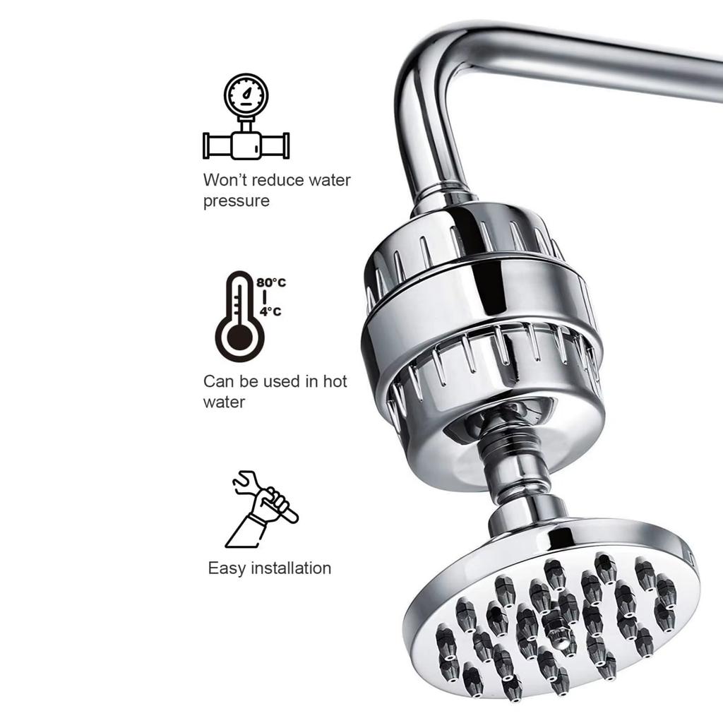 Head Purifier Pure Blue Showerhead Clear Nsf Chrome Water Shower Filter Shower Filter for Hard Water