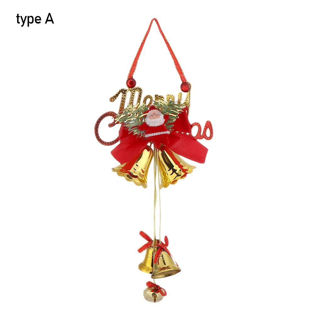Door Ornament Christmas Pendant Christmas Decoration Gift Tree Pendant Santa Claus Small Bell Xmas Decor