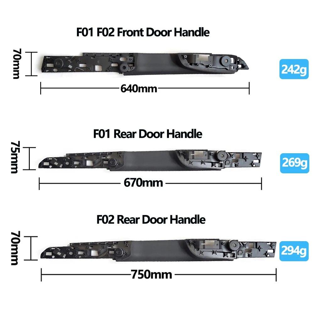LHD RHD Interior Door Pull Handle Assembly Set For BMW 7 Series F01 F02 730 735 740 745 750 760 2009-2017
