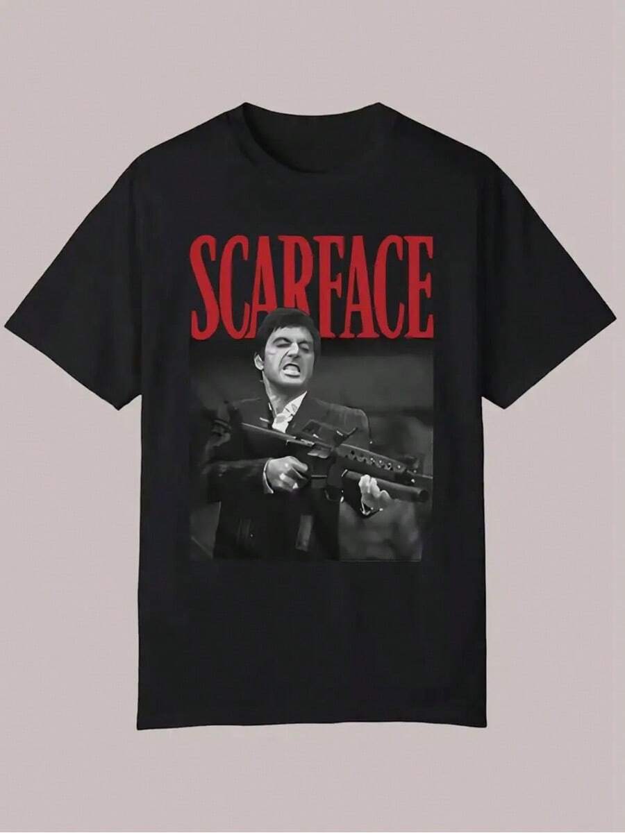 

Unissex S Graphic T-Shirt - Black Casual Summer Tee With Iconic Movie Pose M