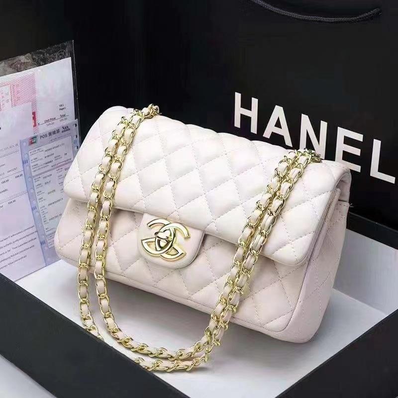 Women's CF Small Fragrant Style Grid Chain Bag Armpit Fashionable Versatile New High-end Single Shoulder Crossbody