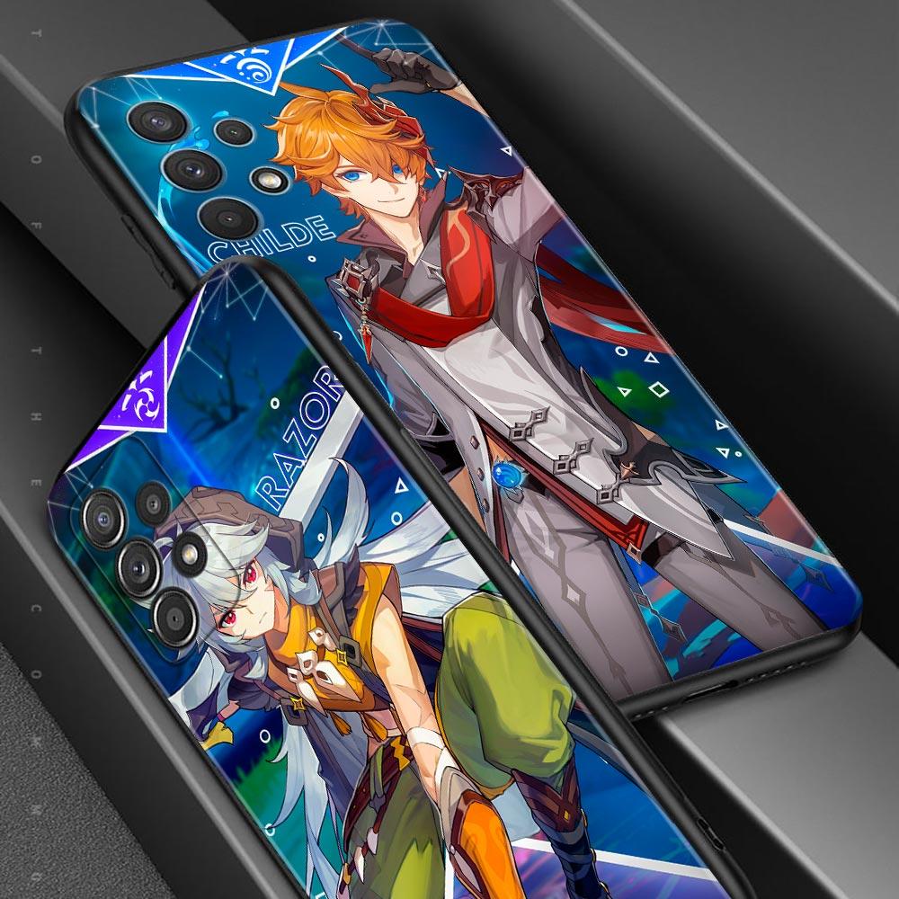 Etui na Samsung Galaxy A51 A12 A21s A71 A52 A31 A32 A02s A72 A11 A41 A22 A01 A51 5G A02 F42 Okładka Gra Genshin Impact Dziewczyna