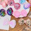 1pc Laser Sequins Bow Hair Clips Girls Children Headdress Bangs Side Duckbill Clip Sweet Cute Hair Styling Accessories Hairbands