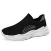 2025 summer fly-woven mesh lazy tide shoes one-pedal large size elastic socks shoes high-top casual sports men's shoes