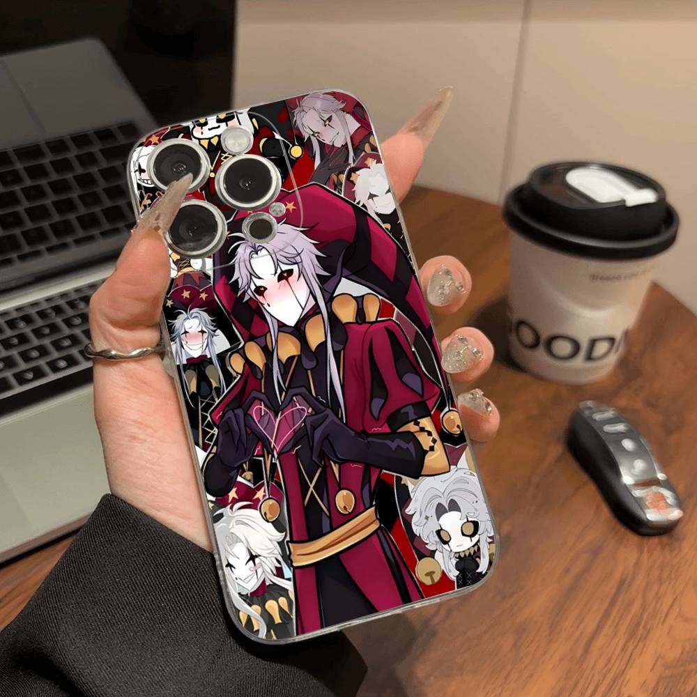 Anime The Freak Circus Pierrot Transparent Phone Case For IPhone 16 15 14 13 12 11 Pro Max Plus Soft Cover