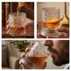 260ML Stress Relief Rotating Drinking Glass Premium Crystal Beer Cup With Base for Home Office Bar Relaxation