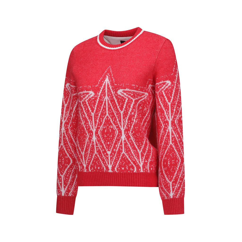 ANEW GOLF Women Wi Fuzzy Logo Point Sweater_Re