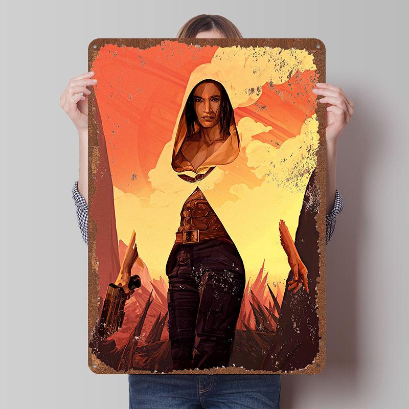 Rebel Moon Print Tinplate Posters Customizable Wall Art Retro Vintage Metal Tin Signs for Home and Decoration Gaming Desk Decor