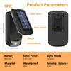 Foldable Solar Wall Light with Remote Control 3 Modes LED Solar Lamp IP65 Waterproof Outdoor Garden Wall Light