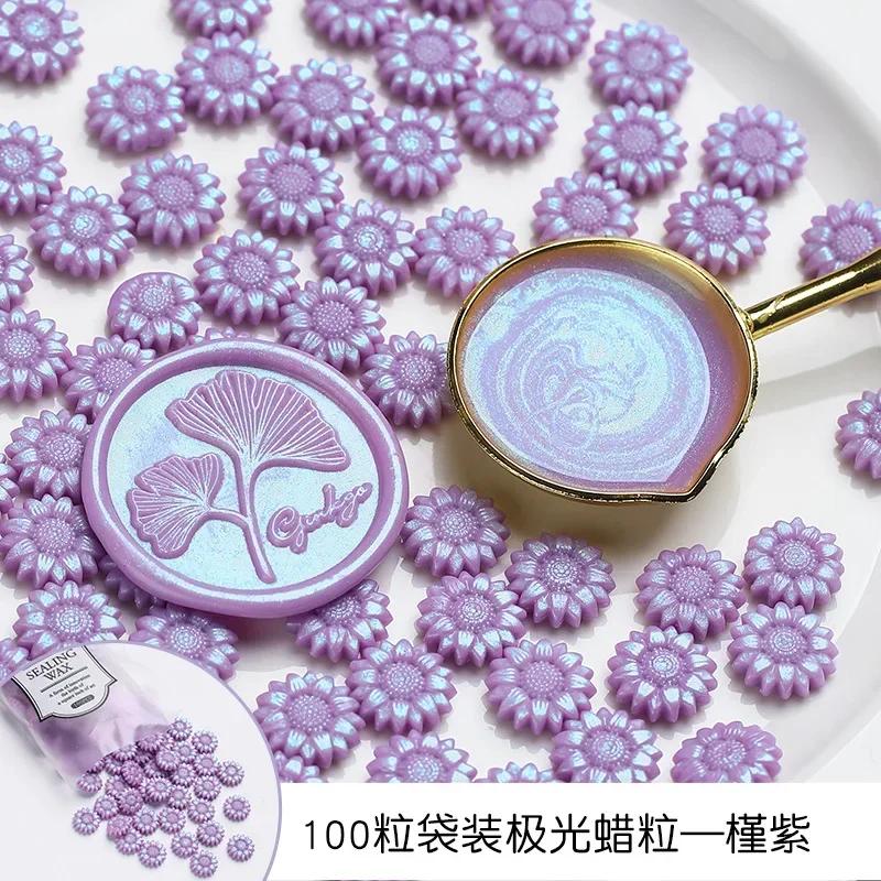 New 500g Aurora Sealing Wax Particles Sunflower Colorful Wax Material DIY Hand Account Invitation Greeting Card Making