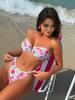 2024 Sexy Floral Lace Bandeau Split Swimsuit Bikini