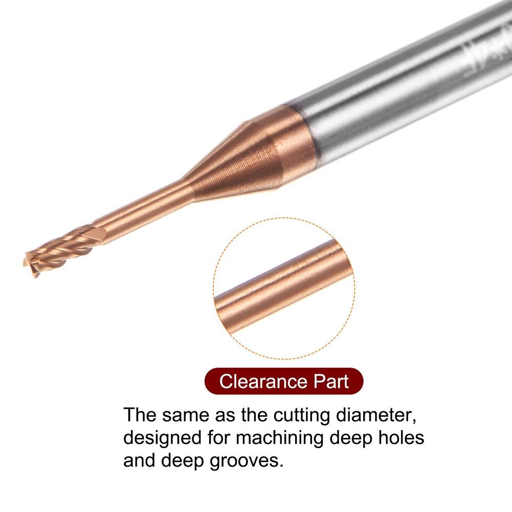 Freză frontală pătrată cu 4 fluiere din carbură acoperită cu AlTiSiN 1,5 mm x 10 mm x 4 mm x 50 mm