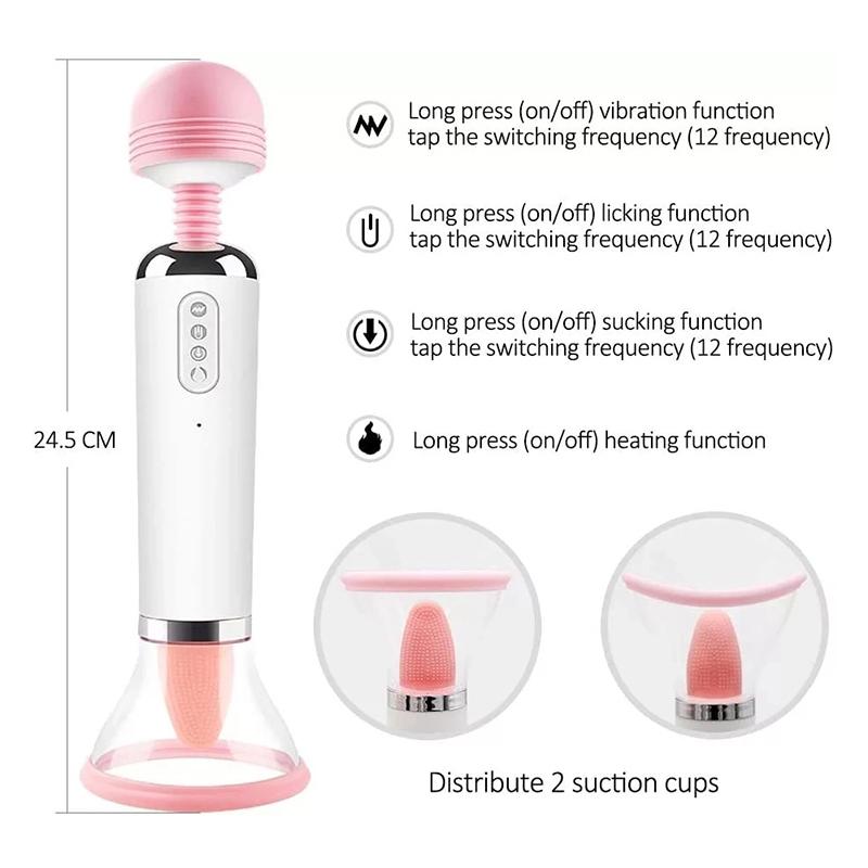 Oral Sucking AV Vibrator Tongue Licking Vaginal G-spot Sex Toys For Woman Nipple Stimulator Adult Clitoral Masturbation Massager