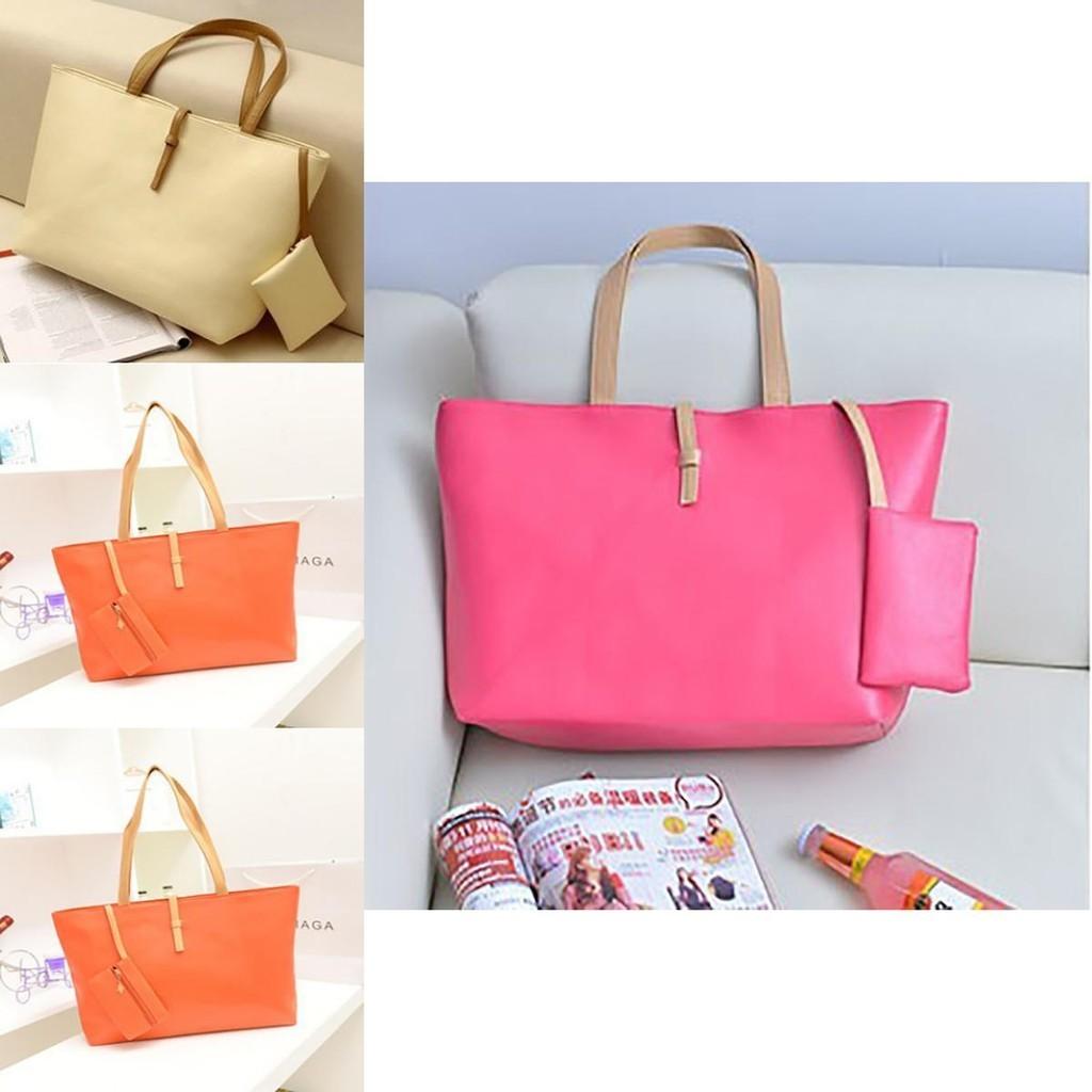 Elegant Women Shopping Tote Faux Leather Messenger Handbag With Spacious Compartments